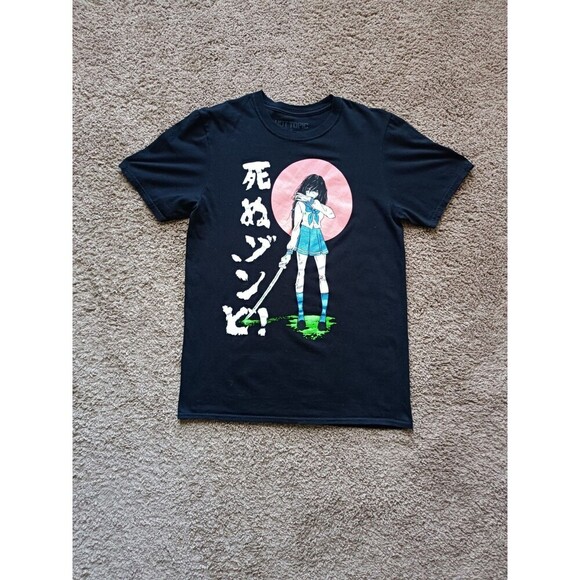 Hot Topic Anime Girl T-Shirt Men's Size Medium Black Short Sleeve - Picture 1 of 6